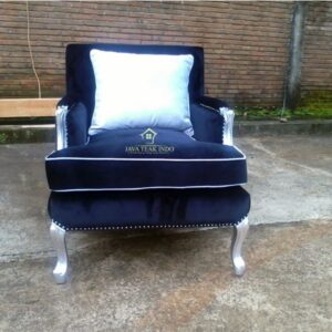 Grey Velvet Living Chair Melati